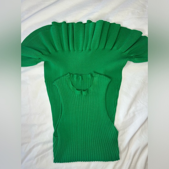 Sleeveless Knit Bodycon Green Dress Size Small - Picture 3 of 3